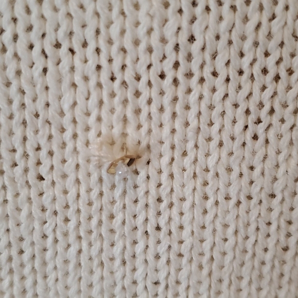 Authentic Vintage Embellished Ivory Cardigan - Picture 7 of 9